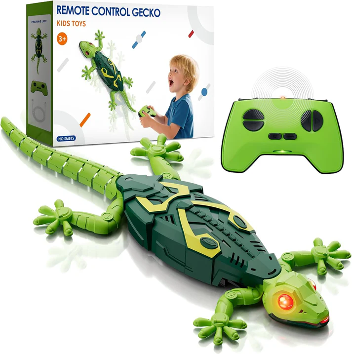 Wall Crawler Gecko, Remote Control Robot Toys, Rechargeable RC Animals Toy