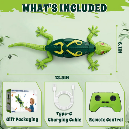 Wall Crawler Gecko, Remote Control Robot Toys, Rechargeable RC Animals Toy